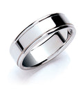 7mm Flat Court Track Edge Polish Wedding Band