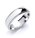 6mm Court Mill Grain Edges Wedding Band