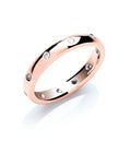 0.20ctw 10st Brilliant Cut Diamond Set 3mm Court Wedding Band