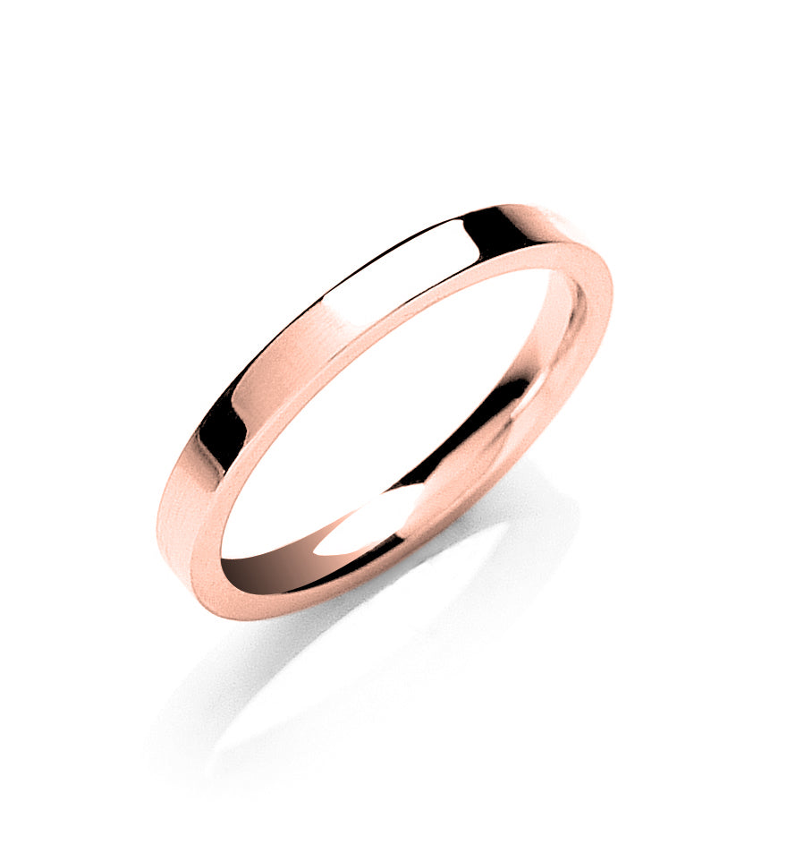 2.5mm Flat Court Wedding Band