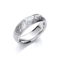 6mm Court Hammered Style and Polished Edges Matt Centre