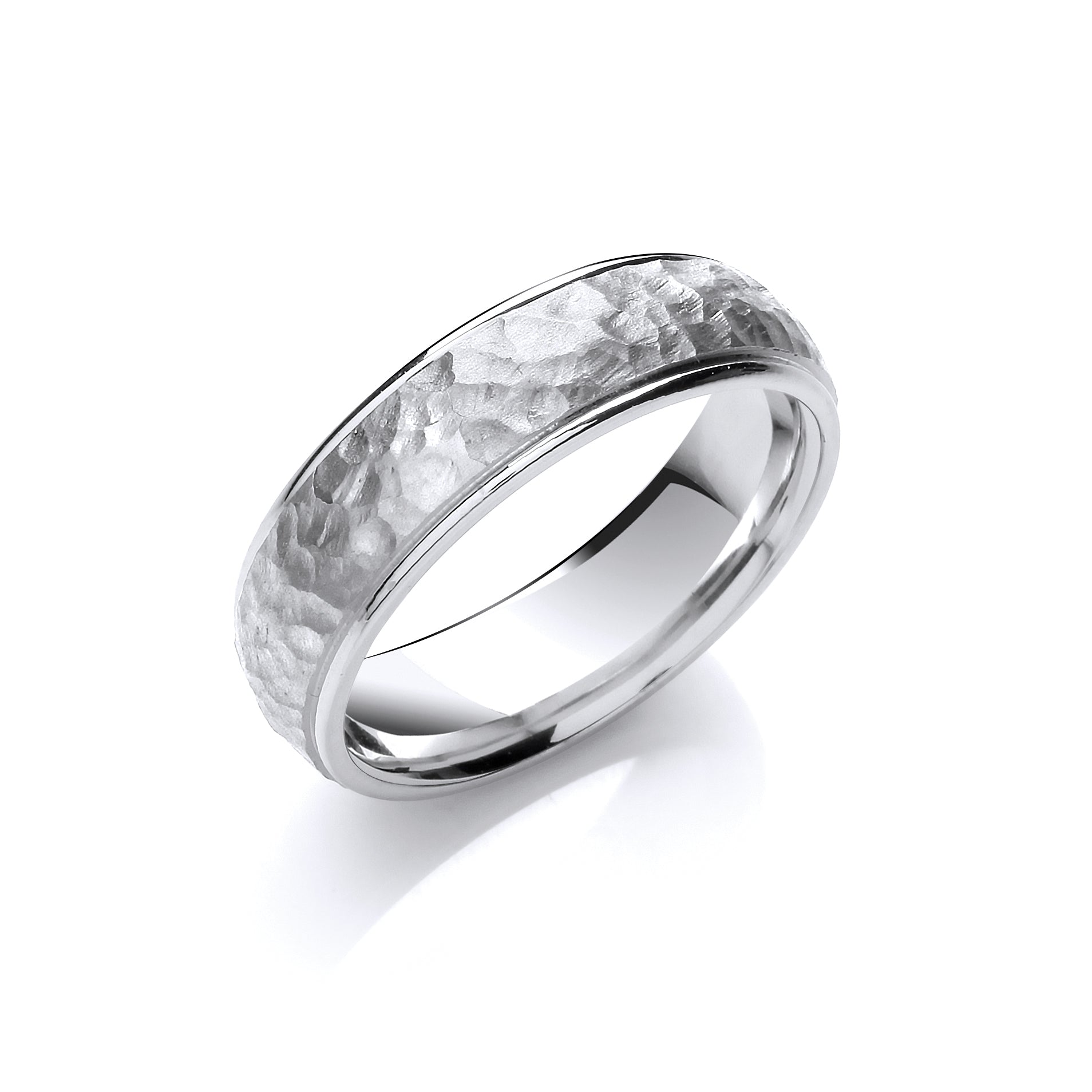 6mm Court Hammered Style and Polished Edges Matt Centre