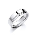 6mm Flat Court Mill Grain Illusion Setting