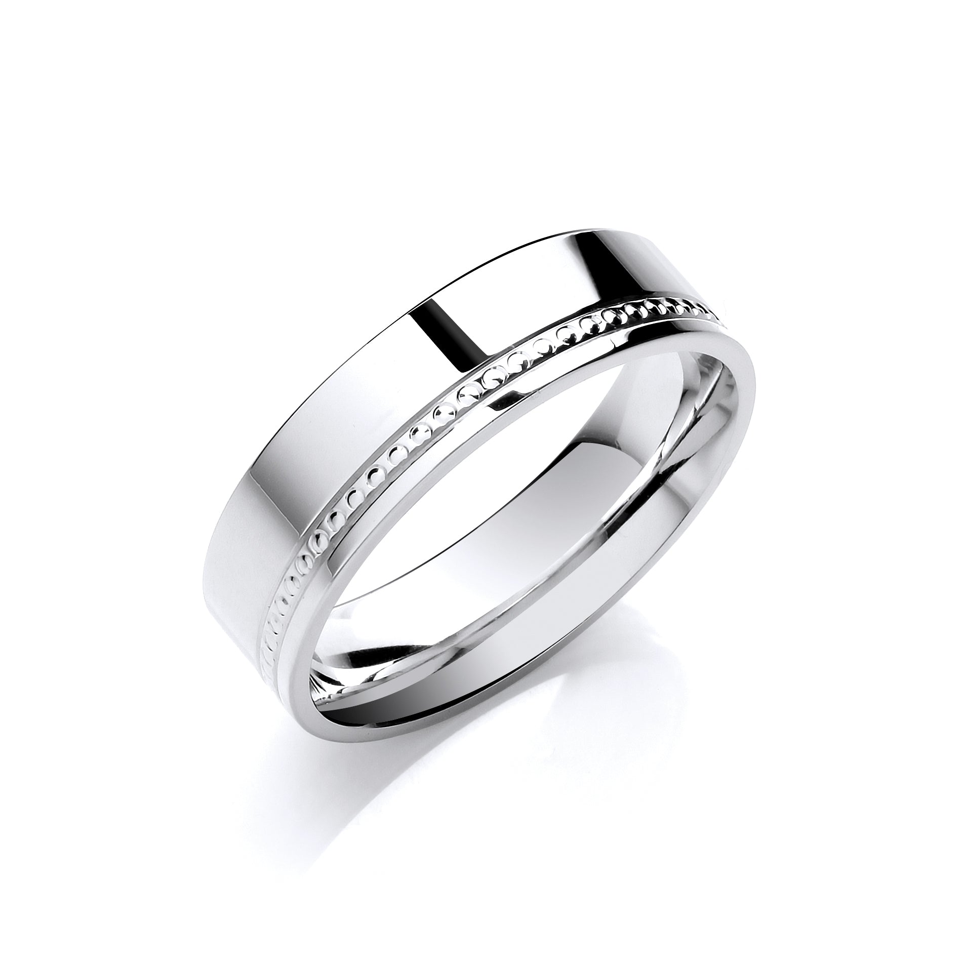 6mm Flat Court Mill Grain Illusion Setting