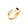 4mm Soft Court Shape Wedding Band