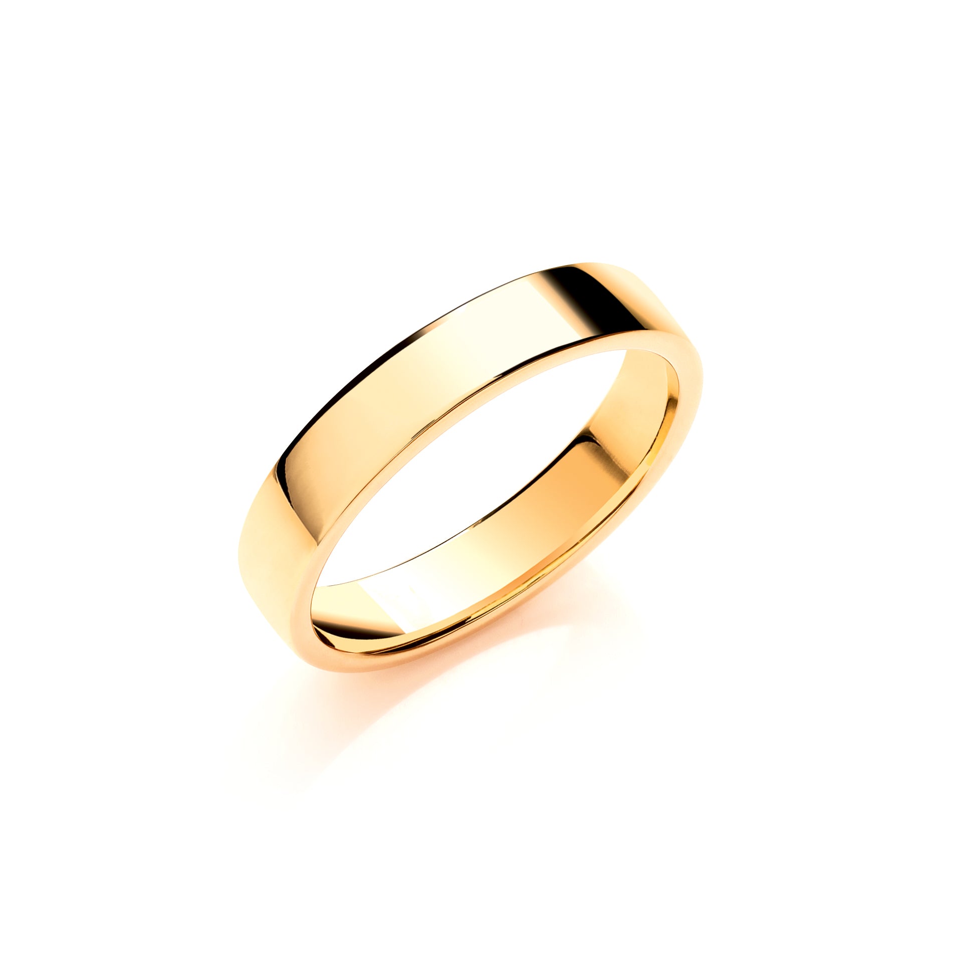 4mm Soft Court Shape Wedding Band