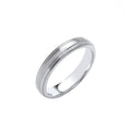 4mm Traditional Court Track Edges Wedding Band