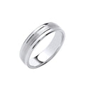 6mm Soft Court Polished Edges and Matt Centre Wedding Band